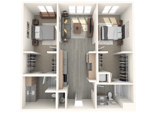 Tilian 2x2 A 3D Floor Plan